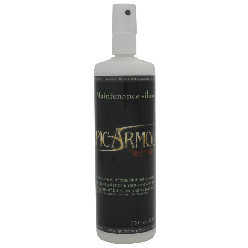 bottle of maintenance silicone for LARP weapons