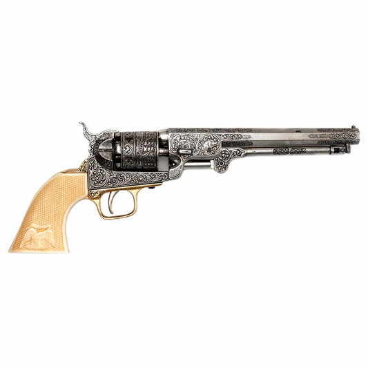 M1851 Engraved Navy Revolver-Non-Firing/ Silver