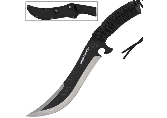 Night Crawler Black Full Tang Hunting Knife