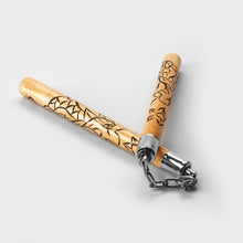 Load image into Gallery viewer, 12&quot; Burnt Carved Nunchucks
