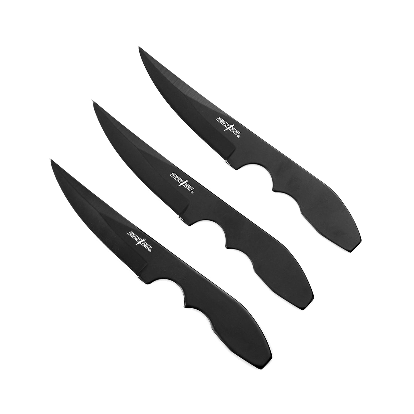 3 Piece 6 Inch Stainless Throwing Knife Set Includes Nylon Sheath