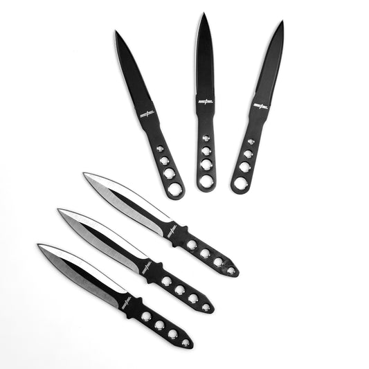 6 Inch 6 Piece Throwing Knife Set Includes Nylon Sheath
