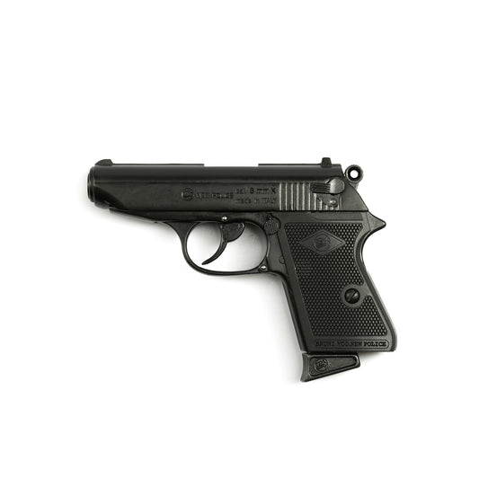 Replica James Bond Style Black 8MM Blank Firing Automatic Gun - Black Finish