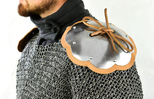 Shoulder Rondells - Mountable Upgrade for Chainmail and Padded Armor - 16 Gauge Steel