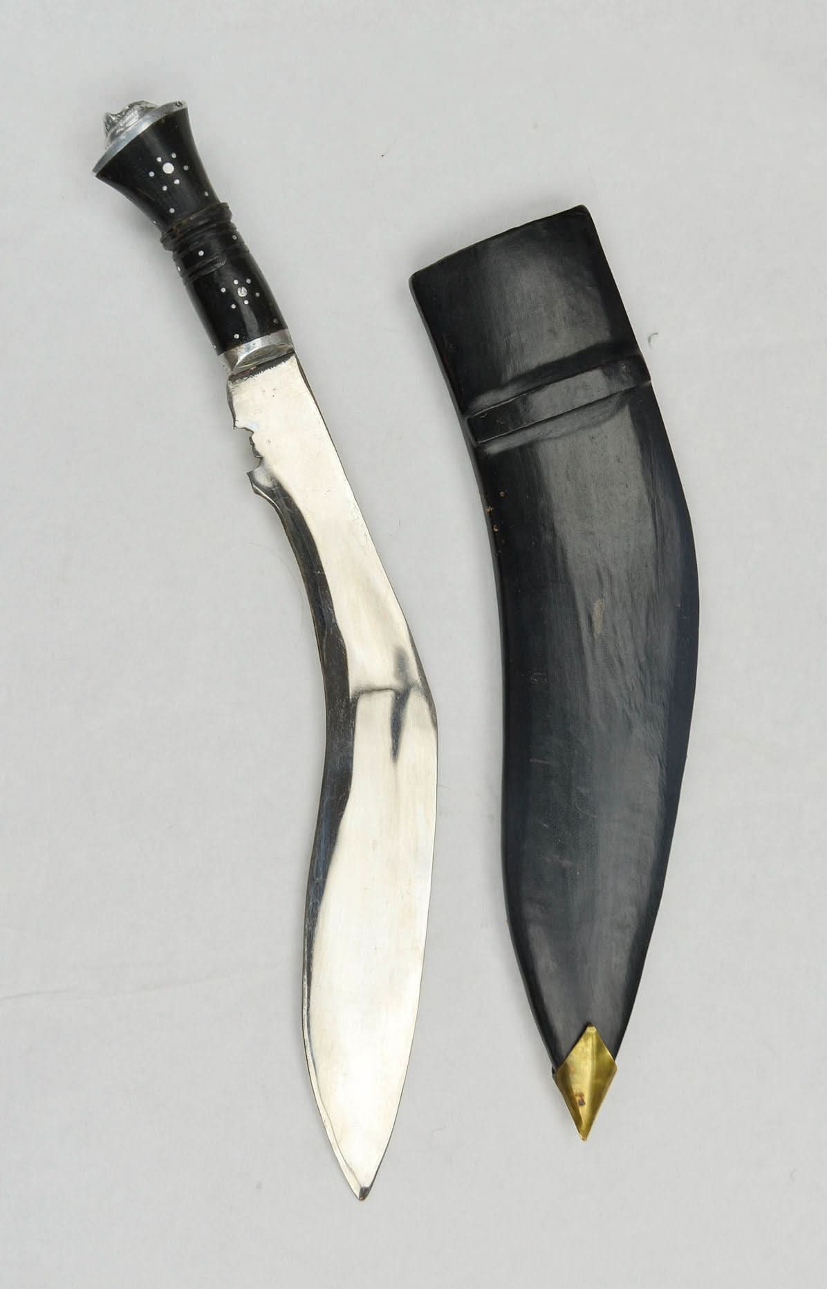 Steel Blade Gurkha Khukuri with Aluminum Fittings