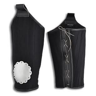 Upper Leg Padding with Steel Black Large